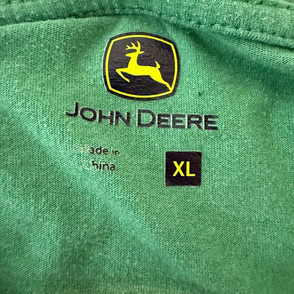 John Deere Green T-Shirt XL Quality Farm Equipment Agriculture Theme - Picture 3 of 3